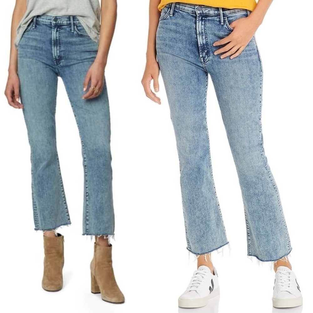 MOTHER- The Hustler Ankle Fray Flared Jeans In Shaking Things Up Size 23